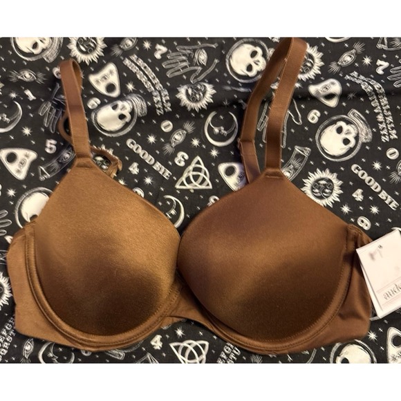 NEW Auden Smooth Brown Lightly Lined Full Coverage Comfort Wire Bra, Size 34C - Picture 1 of 5